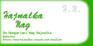 hajnalka mag business card